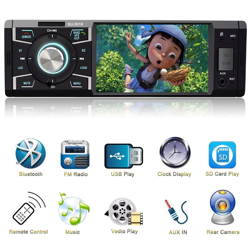4 Inch BT Stereo 1 Din Car Radio Car Video Multimedia Player FM USB AUX Car Audio Mp3 Mp5 Player