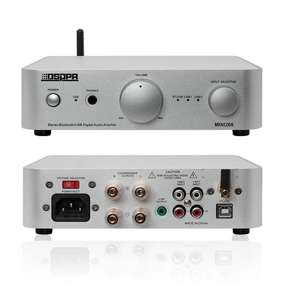 DSPPA 2.0CH Remote Control Stereo Surroud Audio Amp Power Mixer Amplifier