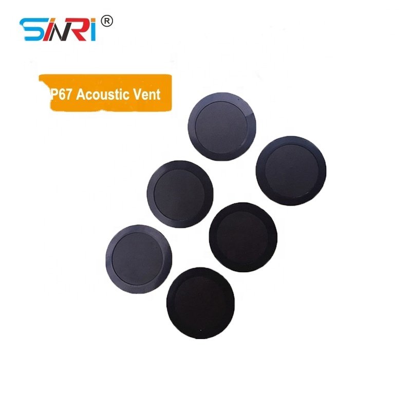 SINRI Customize Size Waterproof Dustproof Acoustic Membrane Round Adhesive Vent Sticker Acoustic Vent For Speaker