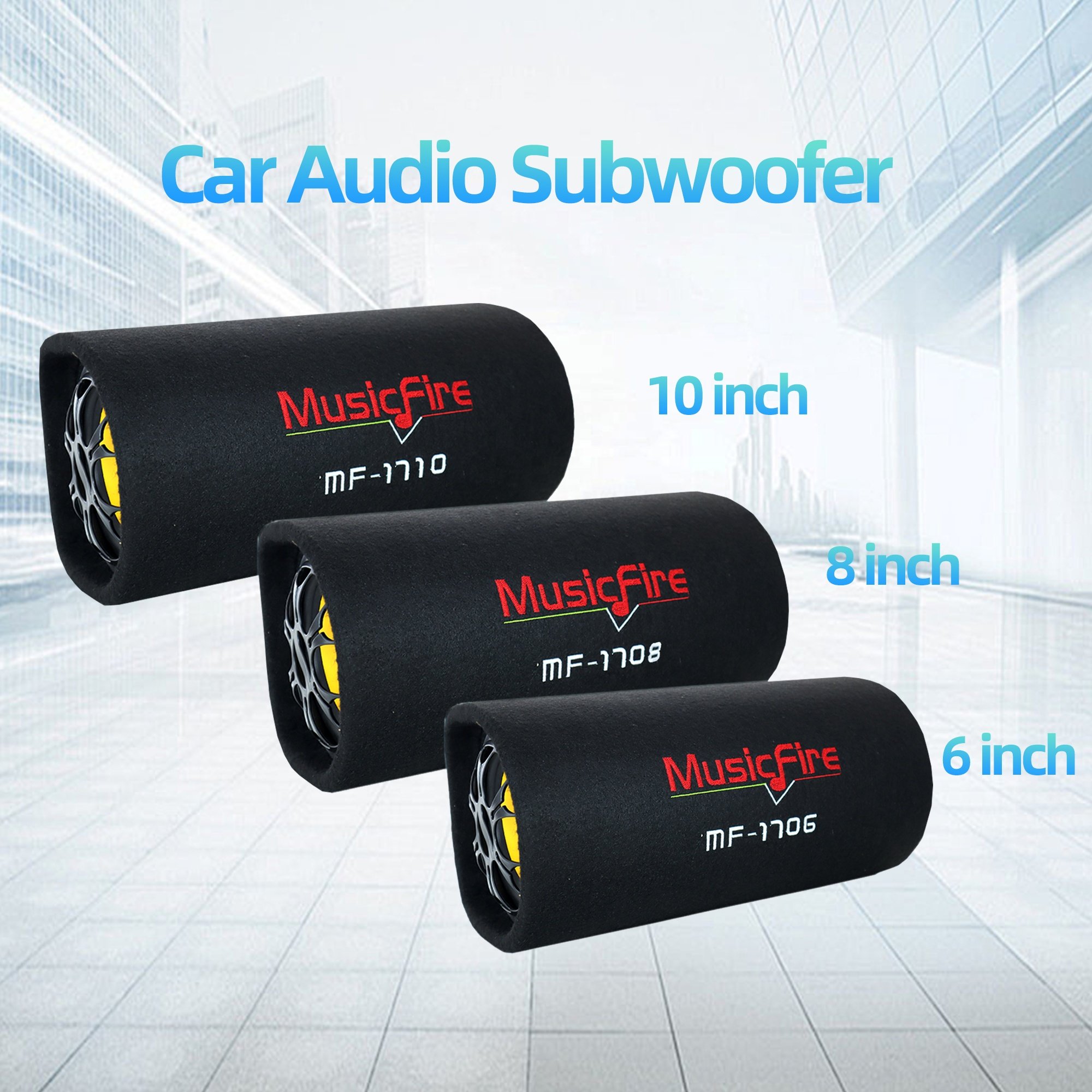 8 Inch Car Subwoofer Bass Woofer with Max Power 1600 Watts High Power Amplifier Bass Speaker MF-1708