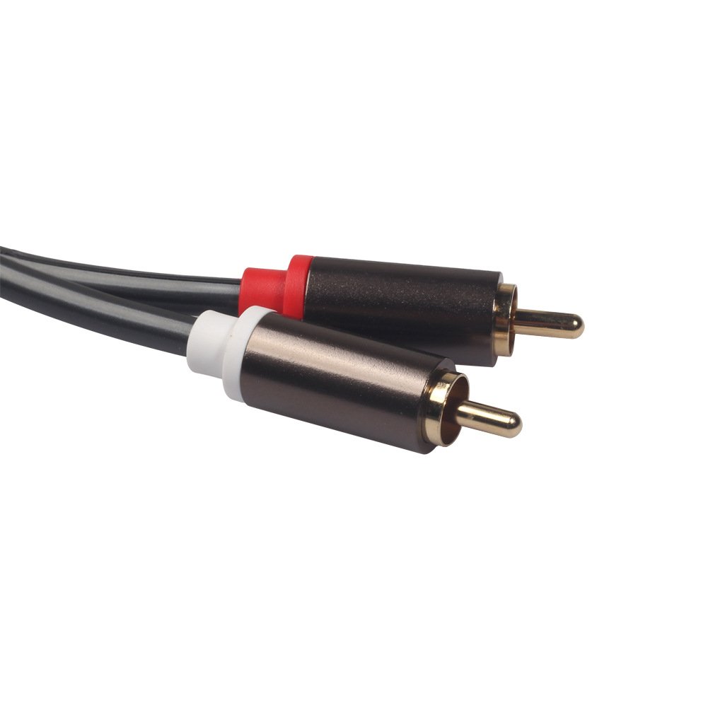 Gold-plated Head Double Lotus Audio Cable RCA Male to Dual Male XLR Audio Cable Mixer Amplifier Audio Cable