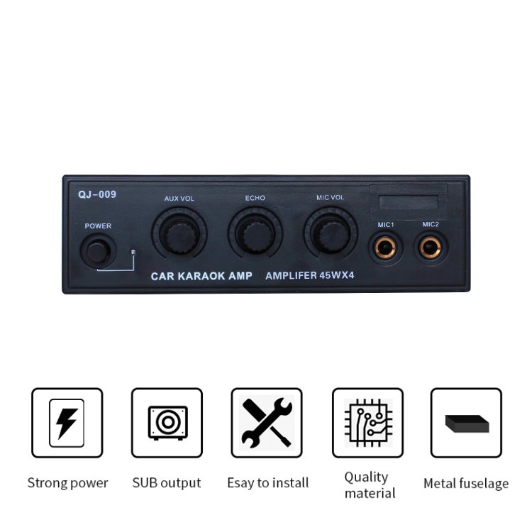 Power Bus 4 Way DVR Stereo Amplifier & Car Amplifier Audio Processor Vehicle Karaoke Amplifier