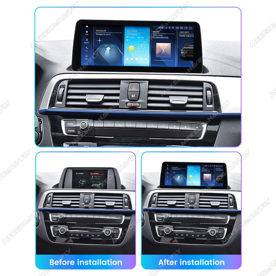 ID8 8+256G MEKEDE Android 12 Head Unit for BMW 1 Series 2017-2019 F20 F21 EVO Stereo Video DSP Voice Control STEREO Radio