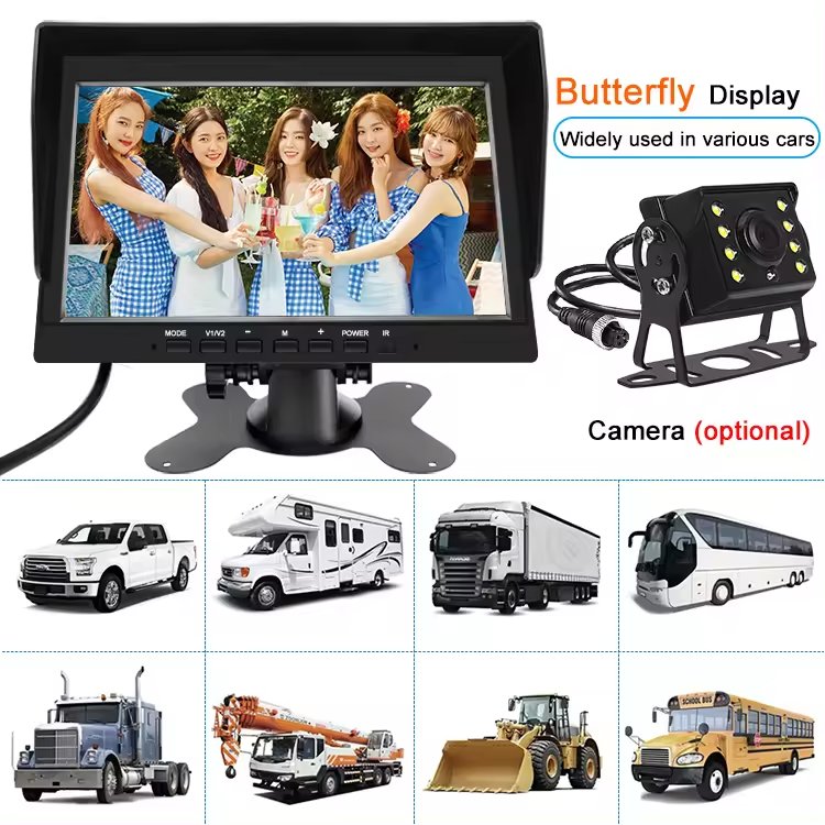 10 Inch Car Lcd Monitor 4 Split 4 Channel Car Rearview Camera Car Rear Monitor Camera System Kit Monitor