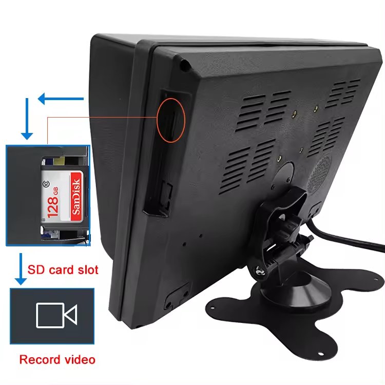 10 Inch Car Lcd Monitor 4 Split 4 Channel Car Rearview Camera Car Rear Monitor Camera System Kit Monitor