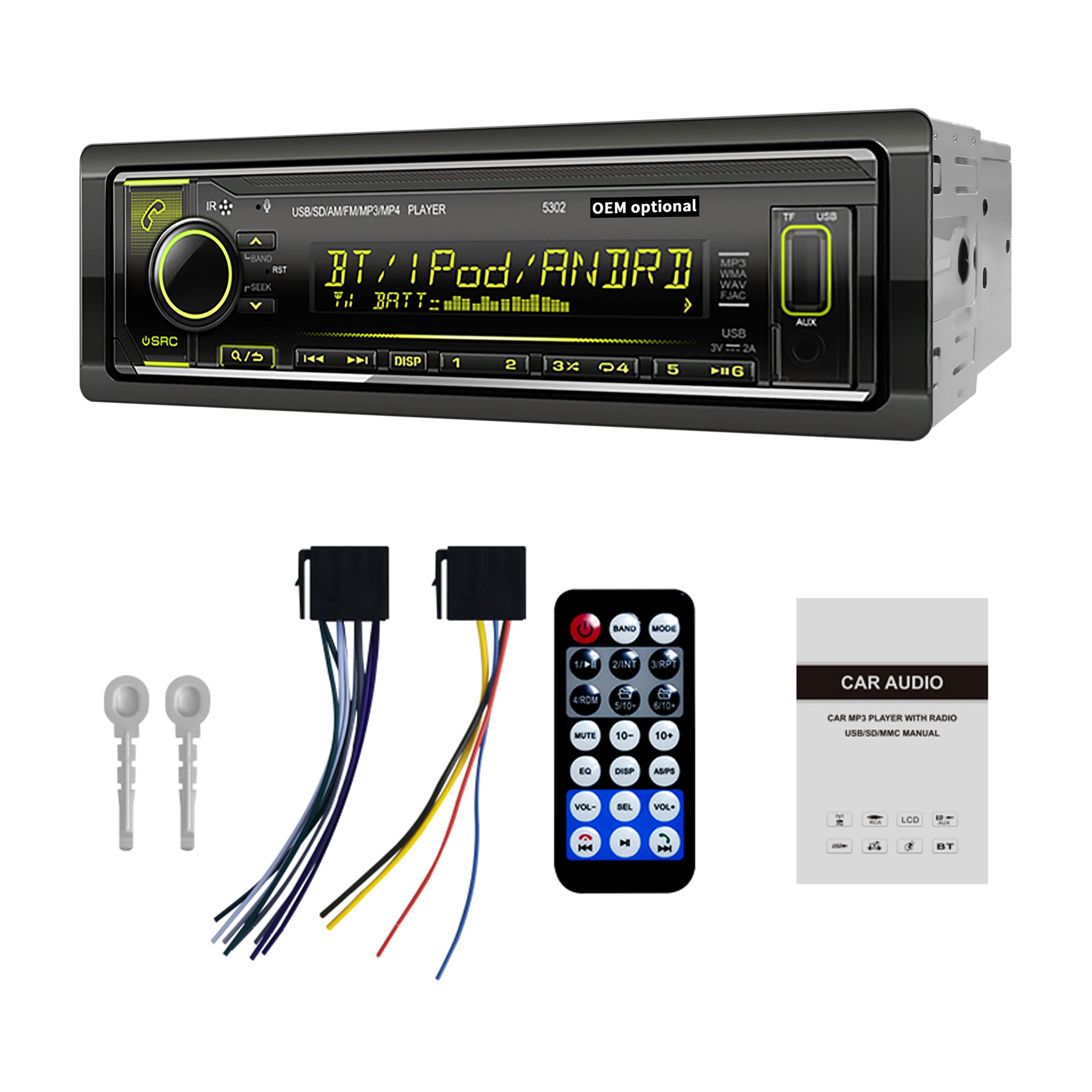 Professional Subwoofer Car Sound Receiver Player High Sound Car AmplifIer Radio with DSP Usb Sd Have Handsfree