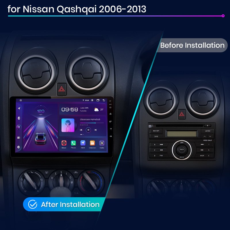 Junsun EU Stock Car DVD Player Autoradio for Qashqai J10 Navigation Android Radio for Nissan Qashqai J10 2006-2013 Accessories