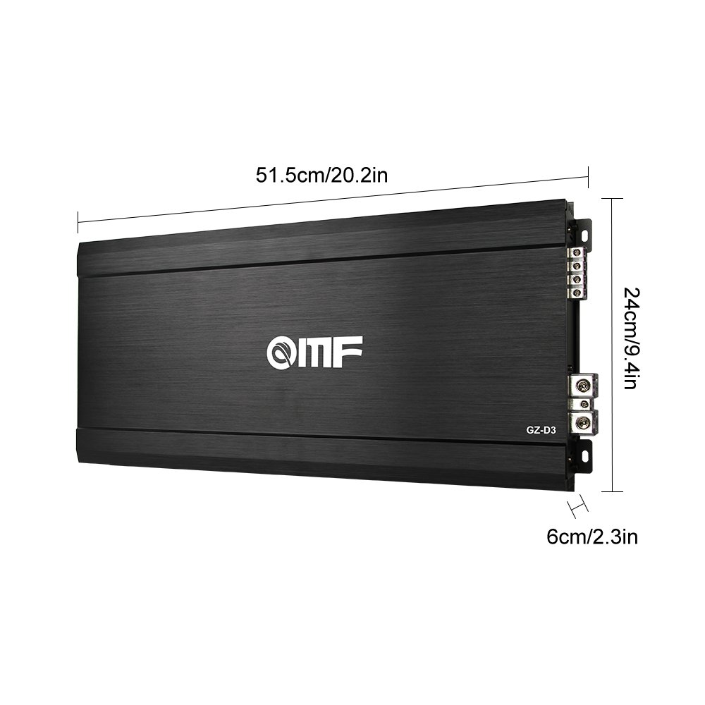 QMF GZ-D3 High Quality RMS 3000W Class D Mono Car Amplifier Big Power 12V Car Car Audio Powerful Amplifier