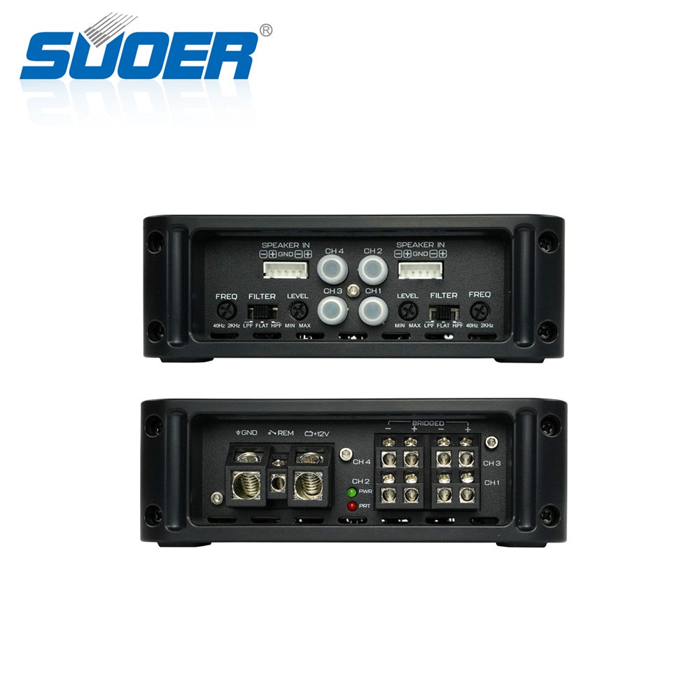 Suoer BC-200.4 12v Amplifier Rms 200 Watt 4 Channel Power Class AB Amplifier Car