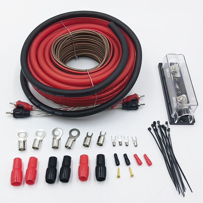 4 Gauge AWG CCA Copper Clad Aluminum 100% Specification Car Auto Audio Speaker Amplifier Amp Install Wiring Kits