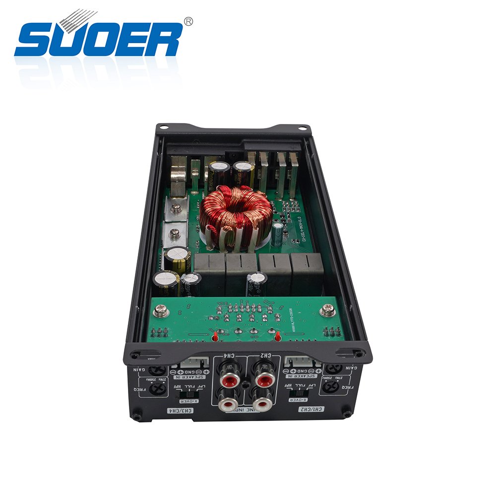 Suoer CU-100.4 Professional Car Audio Audio Amplifier Car Audio Modified Bass Amplifier