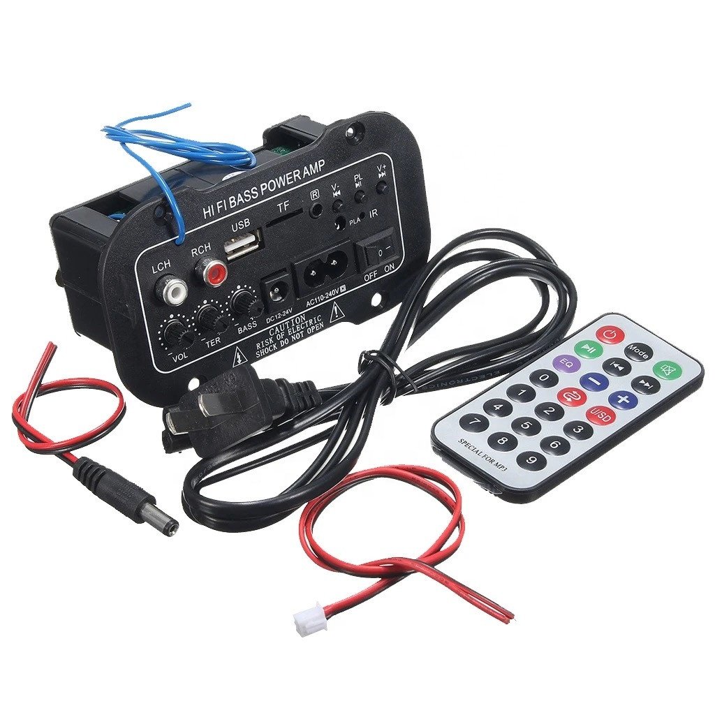 DC12V 24V AC220V 30W Car Speakers 12inch Subwoofer Blue Tooth Function Powered Power Amplifier Board for Car Subwoofer 12inch