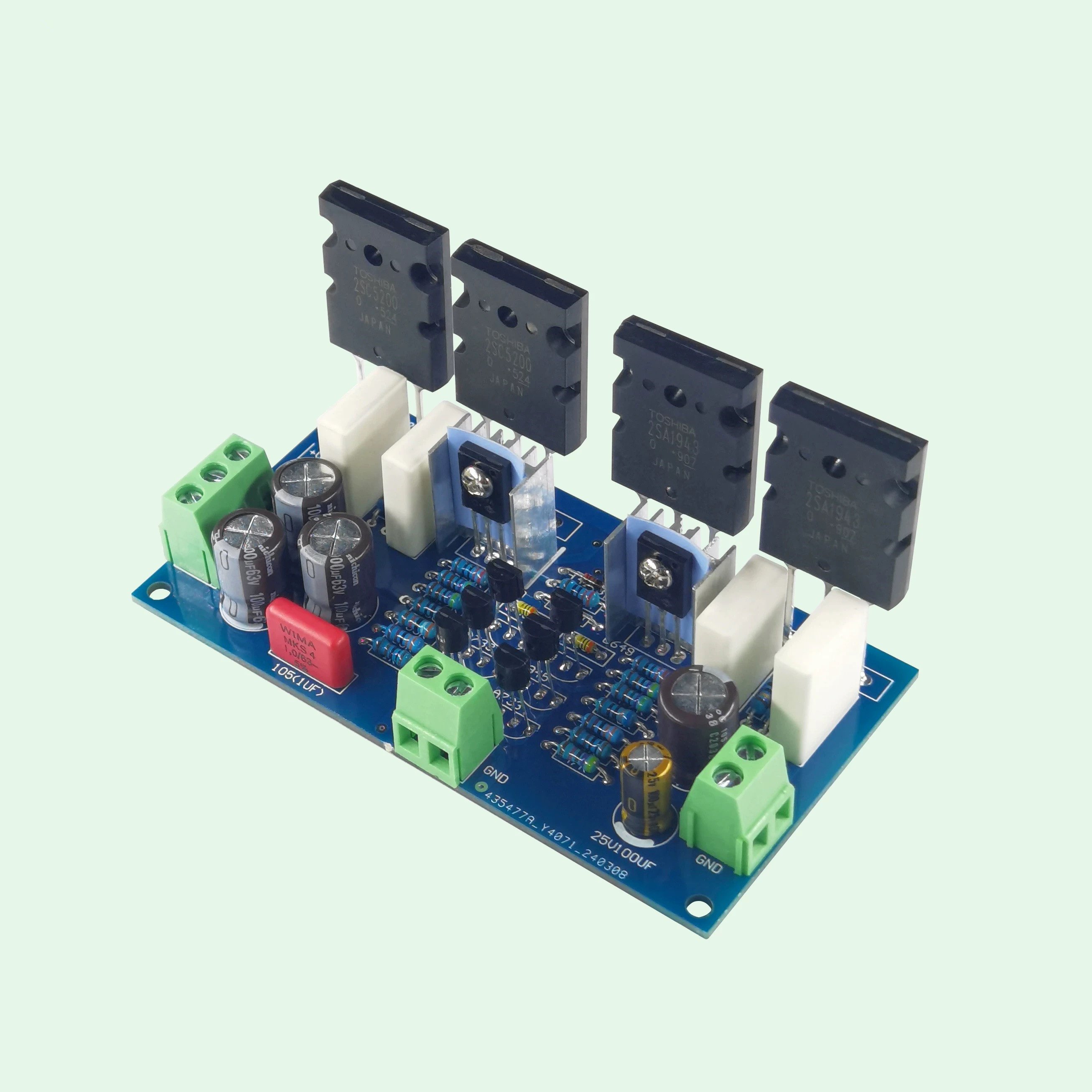 200W Mono Power New Tube 2SC5200+2SA1943 Mono Channel HIFI Audio Amplifier Board Good Quality DC 35V 100W CAR AMPLIFIER 1*200W