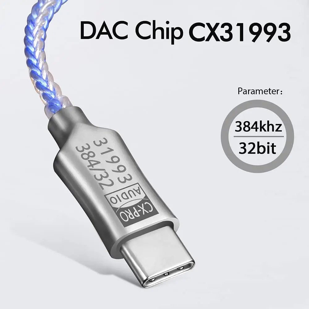 USB Type C to 3.5mm Audio Adapter CX31993 HiFi DAC Headphone Amplifier