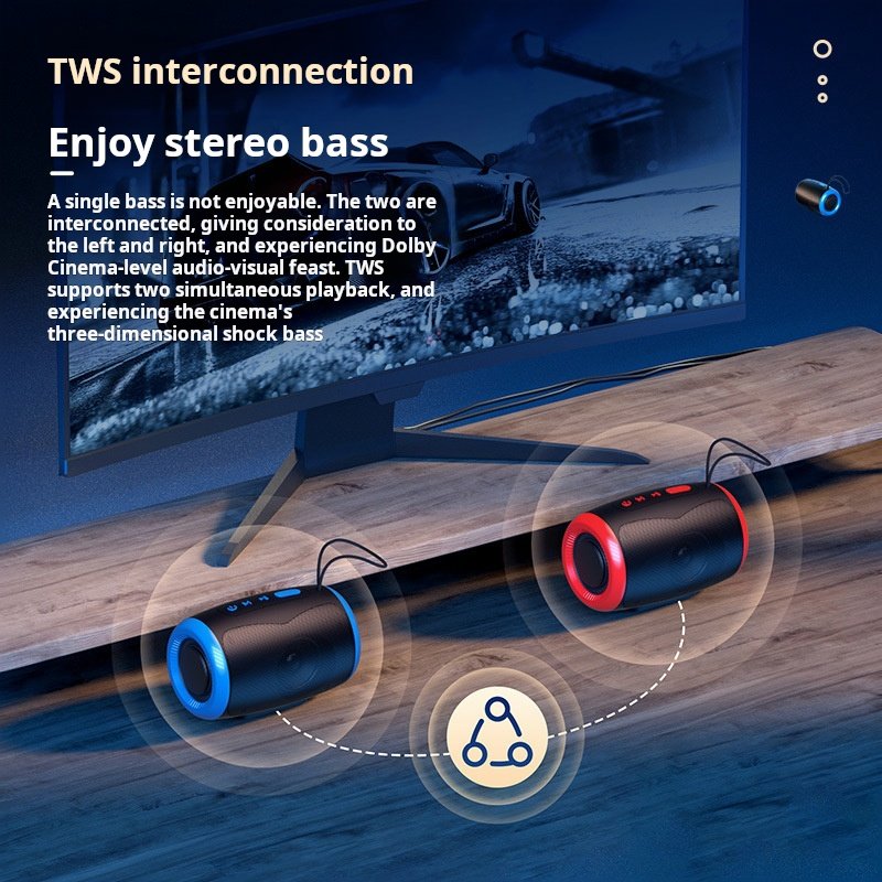 Audio Speaker Portable Audio Video Accessories, Portable Wireless,for Home/Party/Outdoor, Electronic Gadgets, Birthday Gift