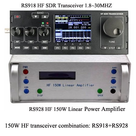Max 150W HF Transceiver Combination RS928+RS918 1.8~30MHZ 6M VHF UHF DDC DUC TX All HAM High Power Amplifier Walkie Talkie