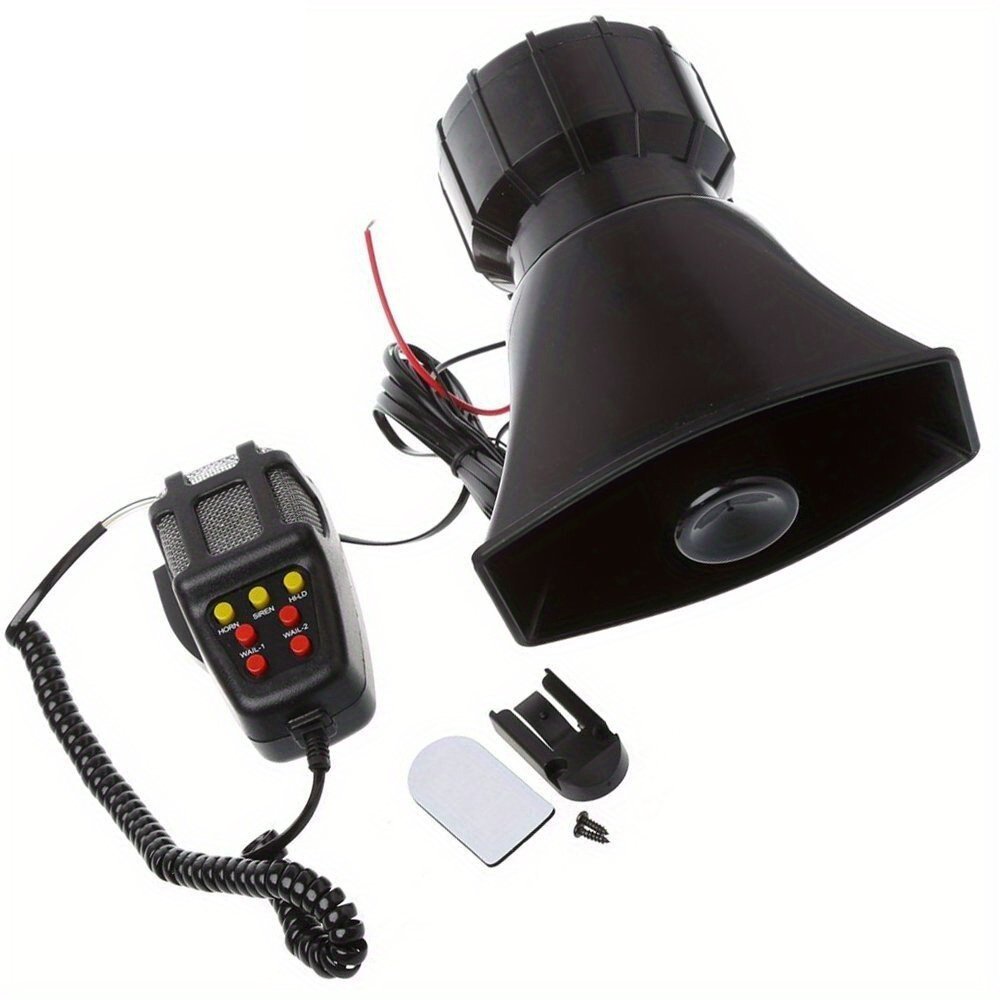 Car Horn 7 Tone Sound 12v Mic Pa Speaker Car System Emergency With Microphone Amplifier Sound Electric Horn