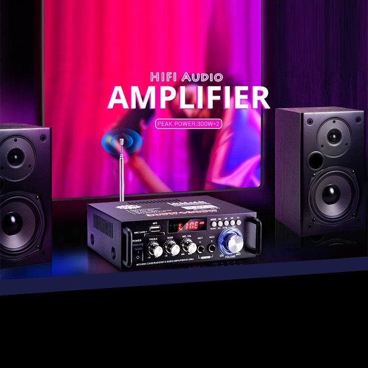 HI-FI Stereo Audio Mini Wireless BT 5.0 Class D Home Theater Amplifier Digital Car Power Amplifiers