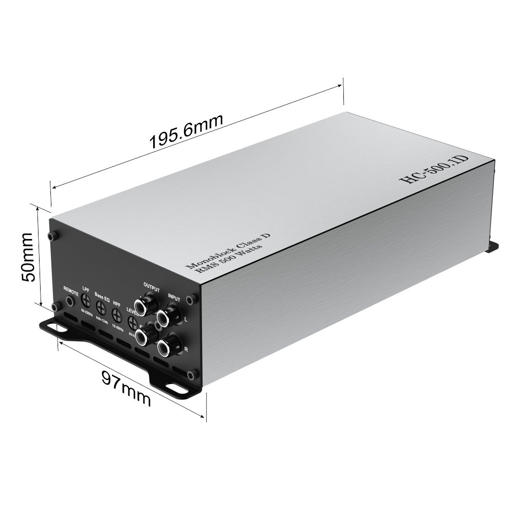 Compact Size HC-500.1D Class D Car Amplifier Mini Style Cheap