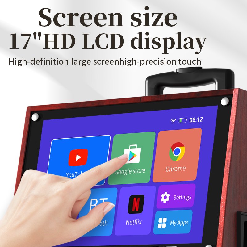 K5 12 inch bass wifi screen multifunctional karaoke dance video speaker cart professional DJ active wireless speaker
