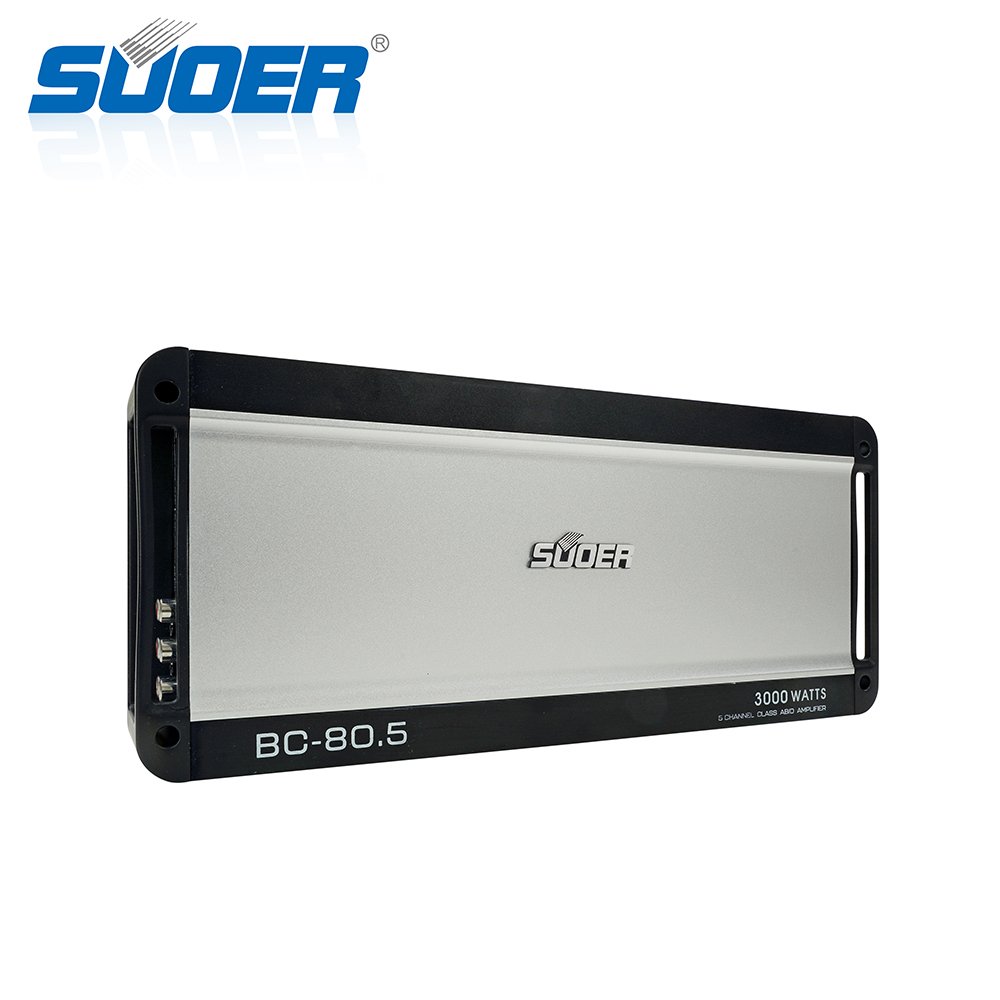 Suoer BC-80.5 New Arrival 5 Channel 80 Watts Class D Car Amplifier Mini Size Amp