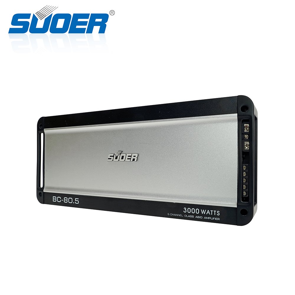 Suoer BC-80.5 New Arrival 5 Channel 80 Watts Class D Car Amplifier Mini Size Amp