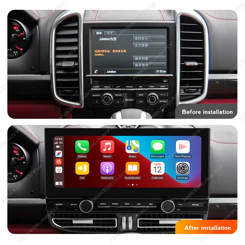 MEKEDE IPS Screen Android 12.3" 1920*720 6+128G Stereo Car-play Auto for Porsche Cayenne 2010-2017 4G LTE Gps Navigation