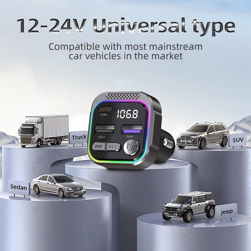 Car Charger, PD30W & QC3.0 Cigarette Lighter Charger for Multiple Devices, Rapid Charging Adapter Compatible with iPhone 15 Pro