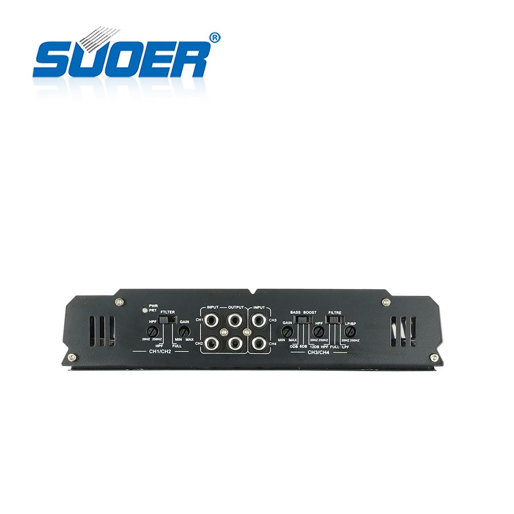 Suoer CA-440-B 12V Power Amp 4 Channel Auto Power Amplifier Car 12v 4*40watt Amplificador De Carro