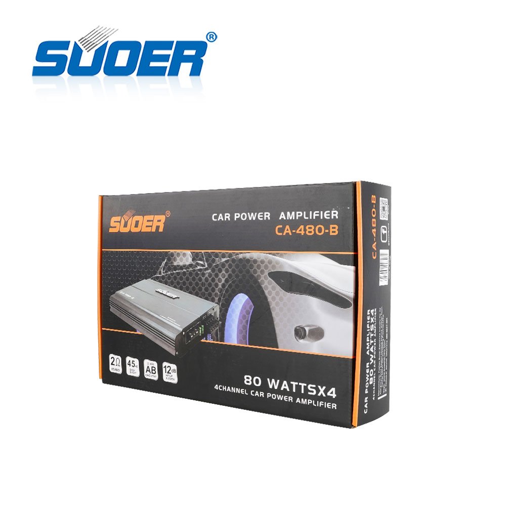Suoer CA-440-B 12V Power Amp 4 Channel Auto Power Amplifier Car 12v 4*40watt Amplificador De Carro