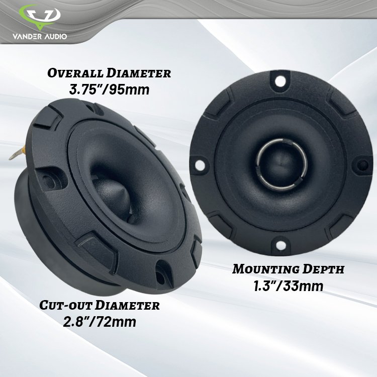 Factory Supply Hot Sale Aluminium basket 4 inch for Car Audio Car Stereo Tweeter with Bullet Horn Tweeter Speaker