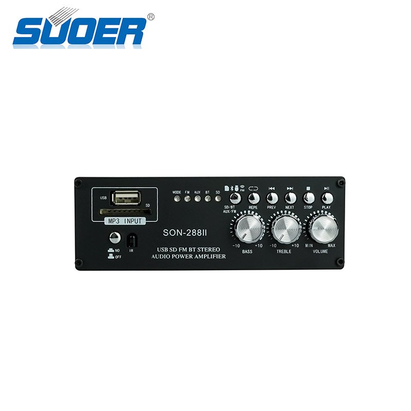 Suoer Son-288 Stereo FM Audio Amplifier Desk Amplifier