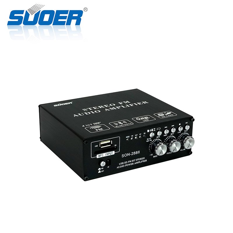 Suoer Son-288 Stereo FM Audio Amplifier Desk Amplifier