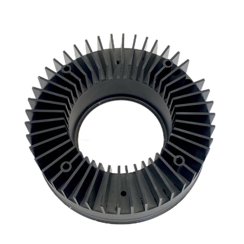 High Power LED Street Light Cooler Folded Fin Extruded Copper Aluminum Heatsink