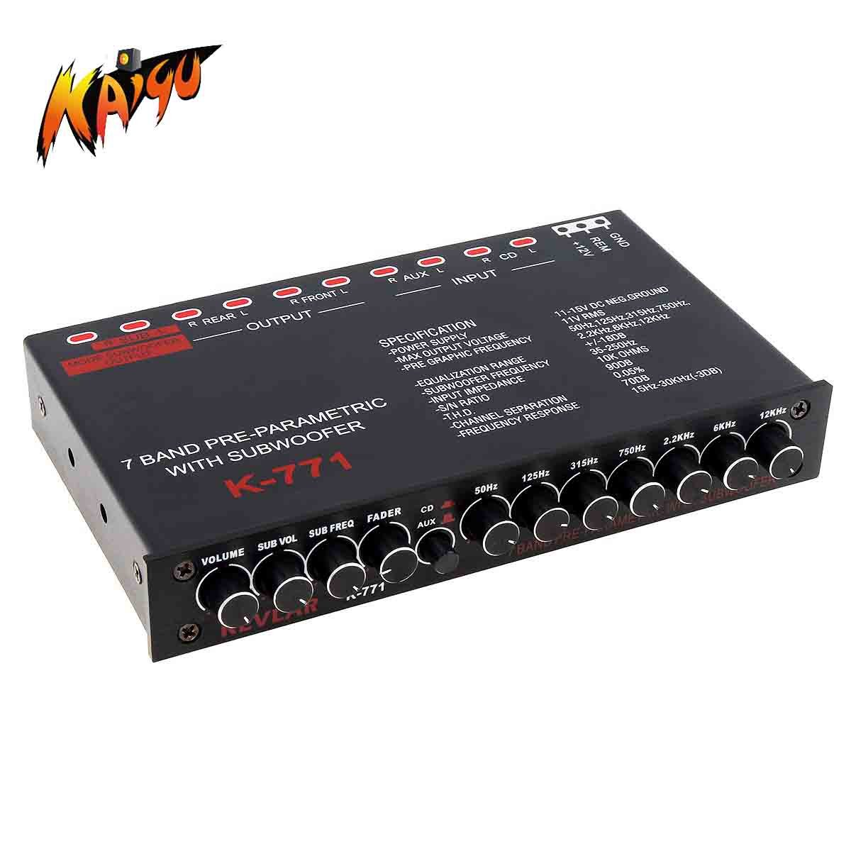 Car Equalizer 7 Equalizer Car Audio EQ Tuning Frequency Division Amplifier Power Amplifier Factory Direct Supply
