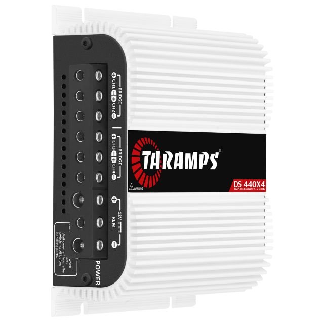 Taramps DS 440x4 440 Watts RMS 4 Channel 2 Ohms Amplifier Multichannel Digital Crossover HPF LPF Pass Bridgedable Car Audio Show