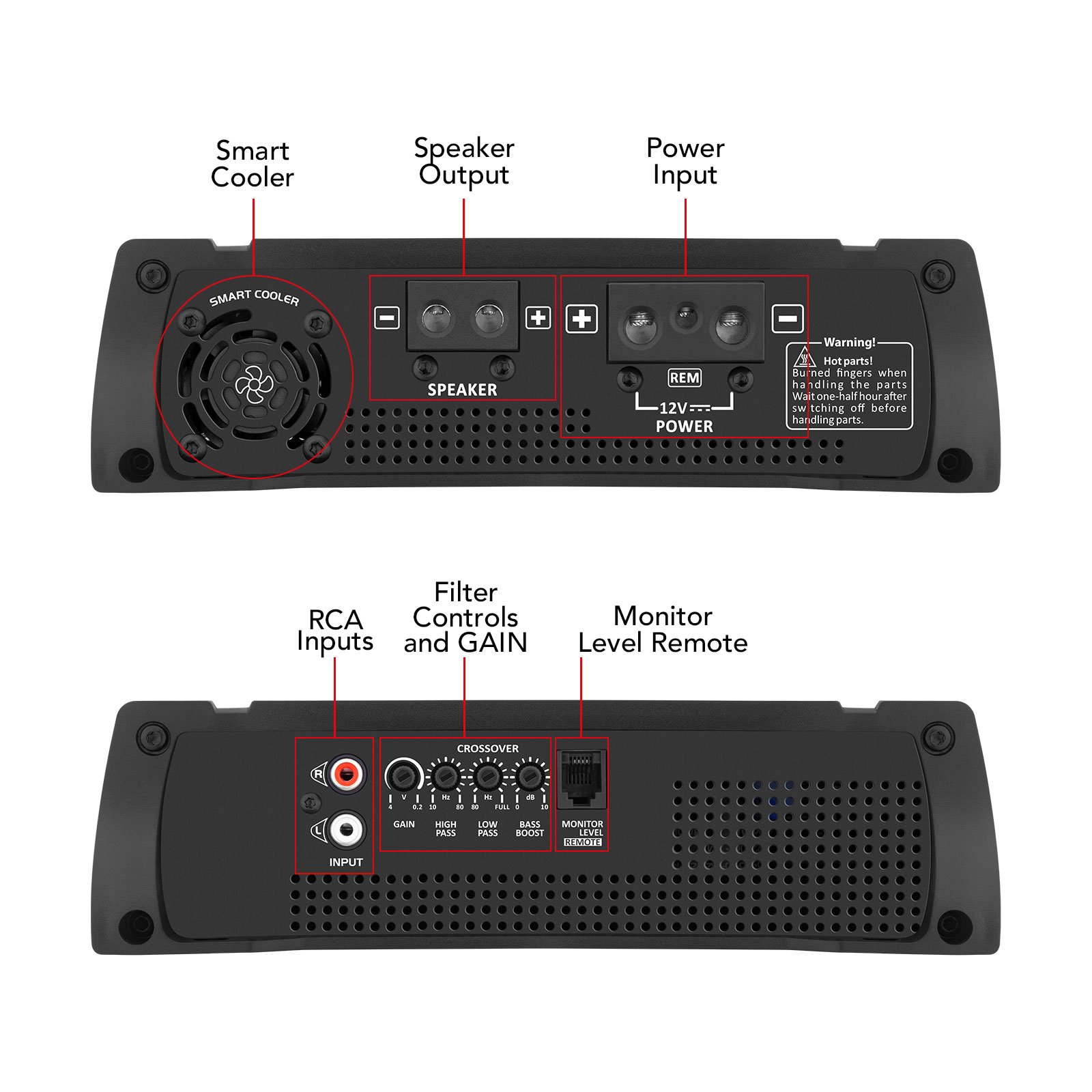Taramps HD 3000 Digital 3000 Watts RMS 1 2 or 4 Ohms Full Range Amplifier Car Audio Bass Boost Monoblock 3000w