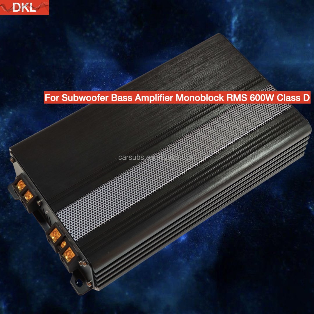 Car Stereo 8 10 12 Inch Subwoofer Amplifier Mono RMS 600W Bass Amp Peak 1200W Class D Car Amplifier Monoblock