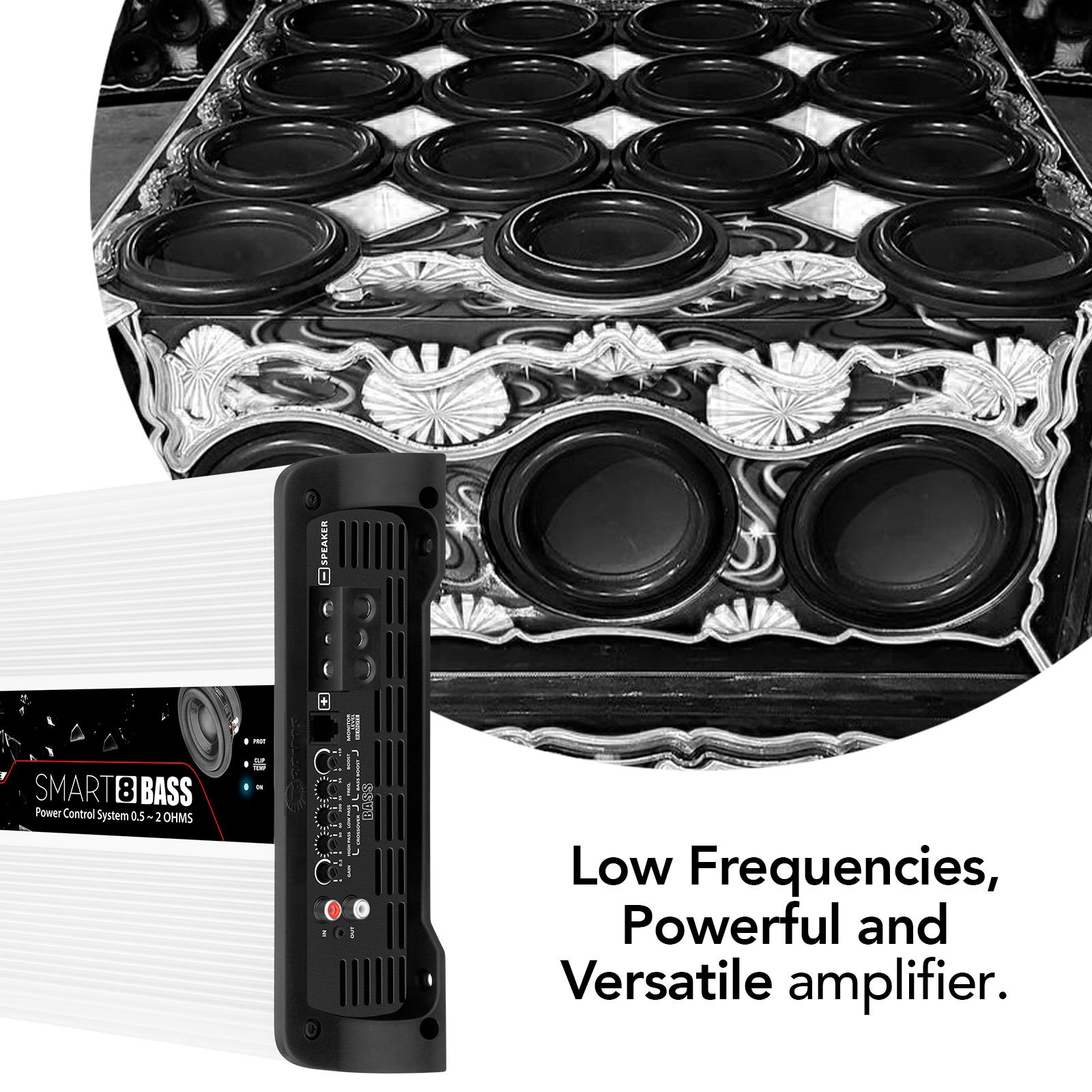 Taramps Bass 8k 8000 Watts RMS Car Audio Amplifier 1 Ohm Digital 1 Channel Bass Boost Monoblock Power RCA High Quality