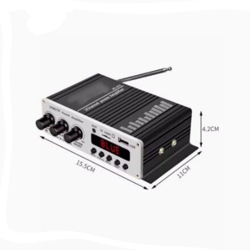 Dual Channel 20W*2 Stereo Lossless Playback Radio Amplifier Power Supply 12V Wireless 5.0 Car Power Amplifier