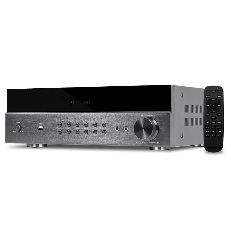 Best 7.1 Channel Ktv Home Theatre System 2 Mics Input Speaker DSP Professional Audio 5.1 Amplifiers