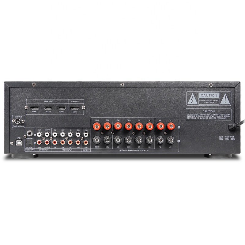 Best 7.1 Channel Ktv Home Theatre System 2 Mics Input Speaker DSP Professional Audio 5.1 Amplifiers