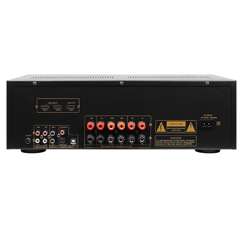 2024 new product 5.1ch sound av amplifier AV-6188HD with BT receiver for home theater system