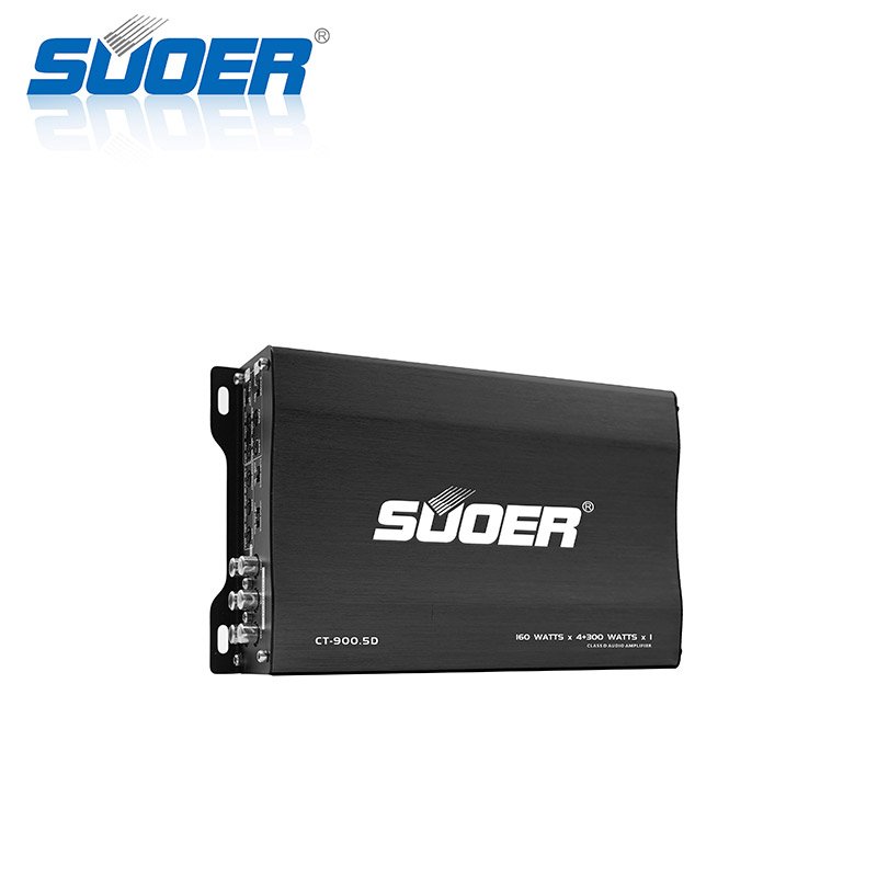 Suoer CT-900.5D-U Car Amp 5 Channel 3000 Watt Subwoofer Car Power Amplifier Full Range Class D Car Amp