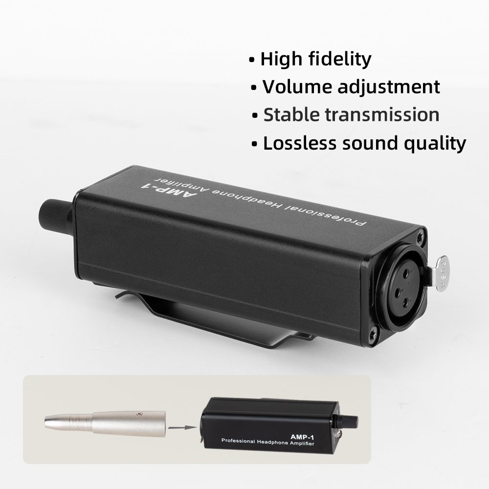 Professional Passive Headphone Converter XLR Stereo Audio Plug & Play with Volume Control for Live Stage Recording Monitoring