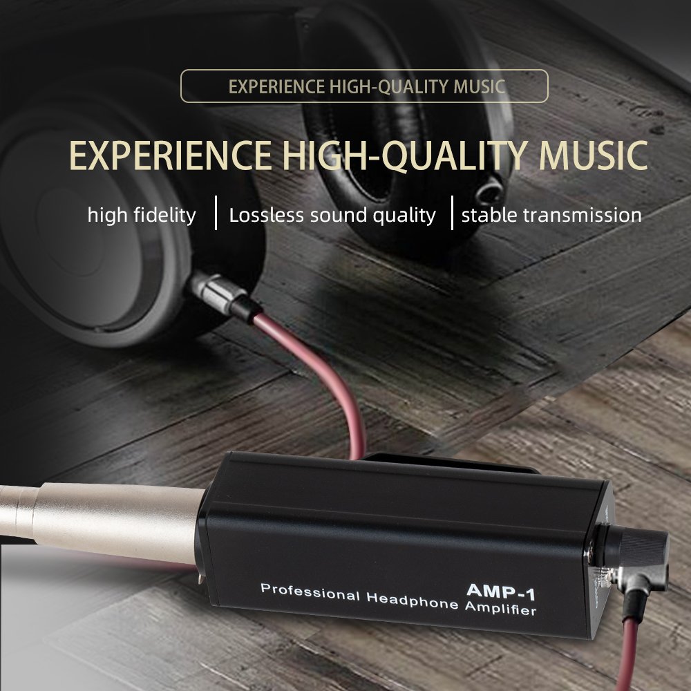 Professional Passive Headphone Converter XLR Stereo Audio Plug & Play with Volume Control for Live Stage Recording Monitoring