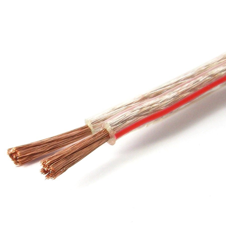 Speaker Car Audio Cables HIFI Amplifier Speaker Bare Copper Transparent PVC Jacket Electric Copper Wire