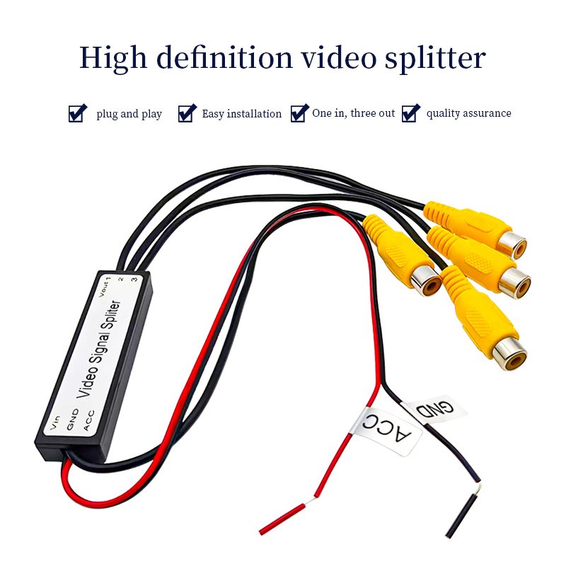 This Year's Hot, High-quality Video Distributor 1 Point 3 Output Video Amplifier for Car Headrest Video Accessories