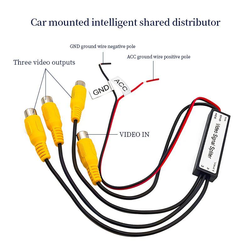 This Year's Hot, High-quality Video Distributor 1 Point 3 Output Video Amplifier for Car Headrest Video Accessories