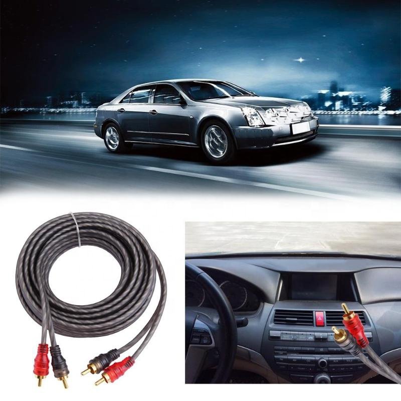 2-2 RCA Cable Manufacturers High Fidelity 2 Male to 2 Male RCA Car Stereo Amplifier Audio Cable Stereo Pure Copper Wire Line